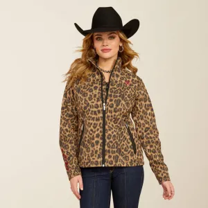 10053013 Women's New Team Softshell Print Jacket LILA LEOPARD By Ariat