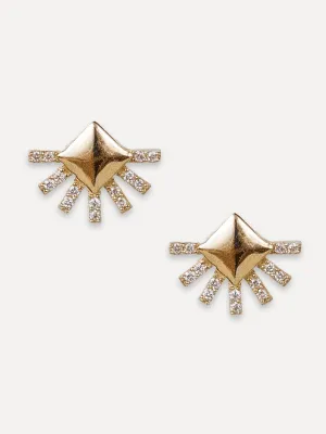 14K Diamond Rise Studs