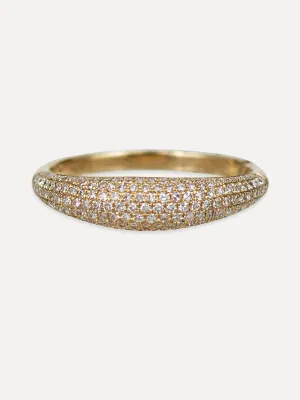 14K Dome Ring - Diamond
