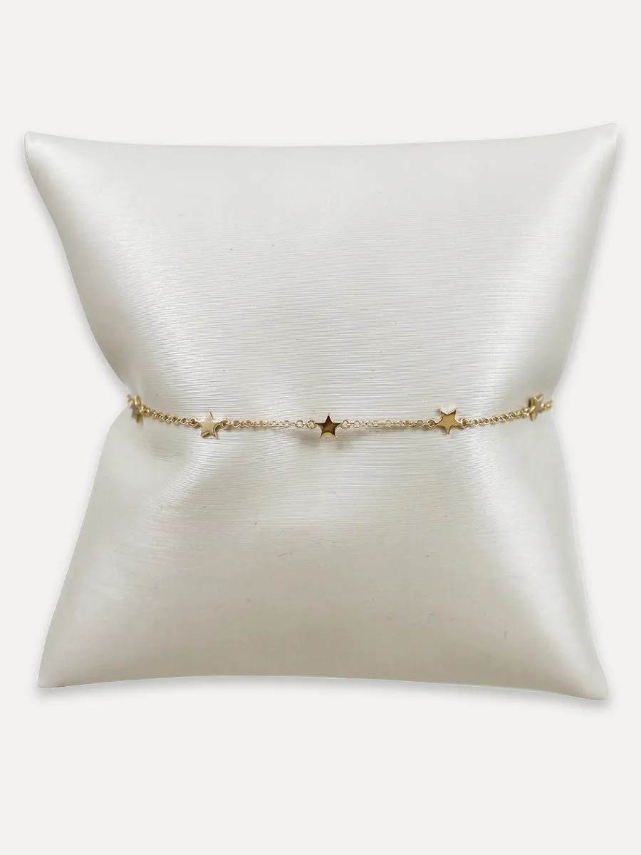 14K Gold Star Accent Bracelet