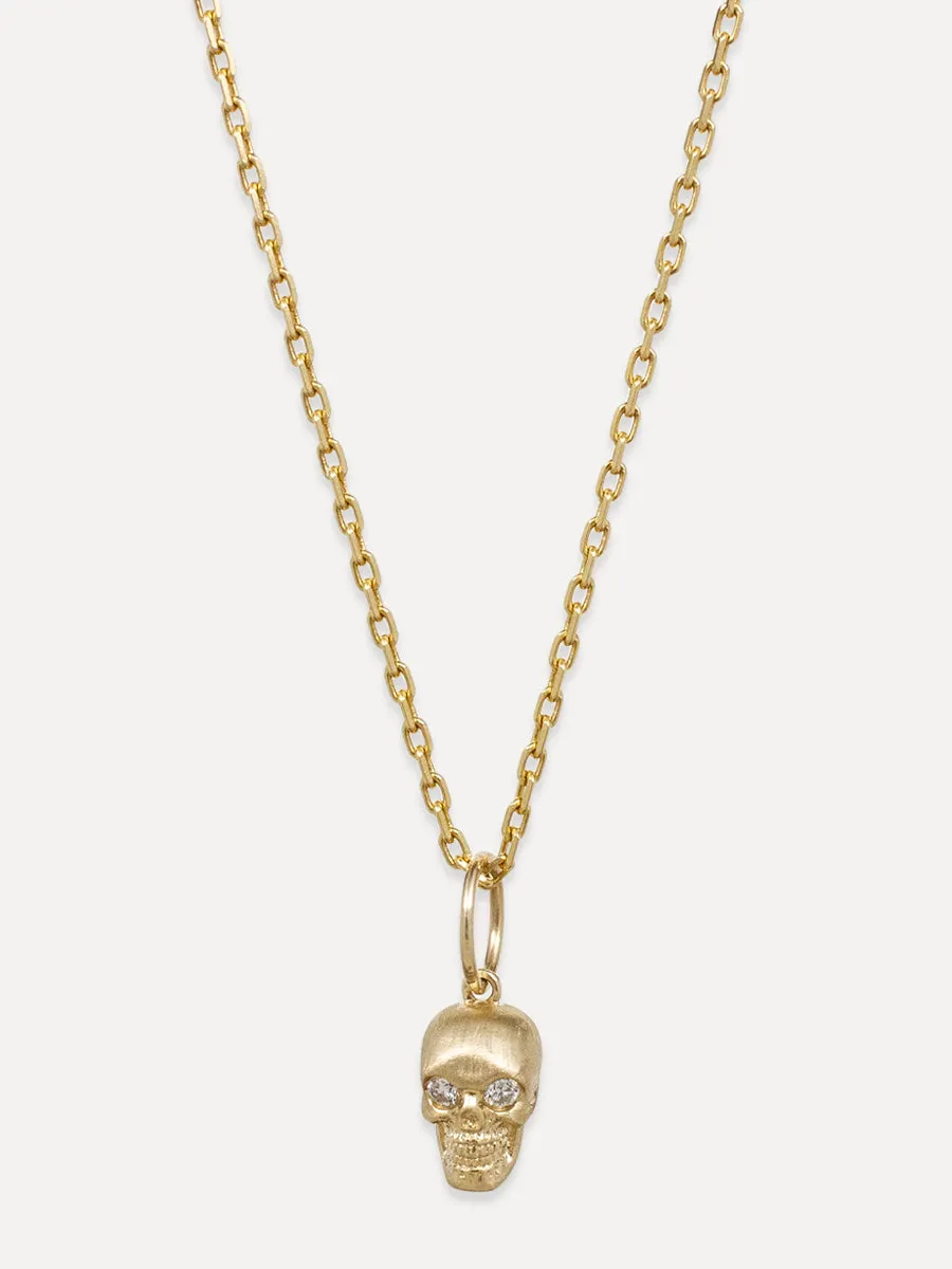 14K Skull Charm