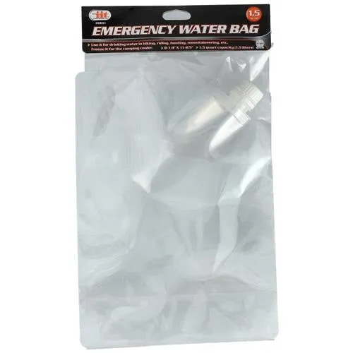 1.5 Liter Emergency Water Bag Durable Collapsible Water Container Survival Kits
