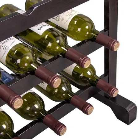 24 Bottle Wood Wine Rack