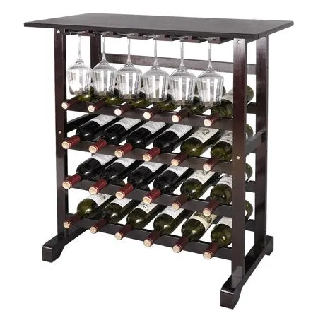 24 Bottle Wood Wine Rack
