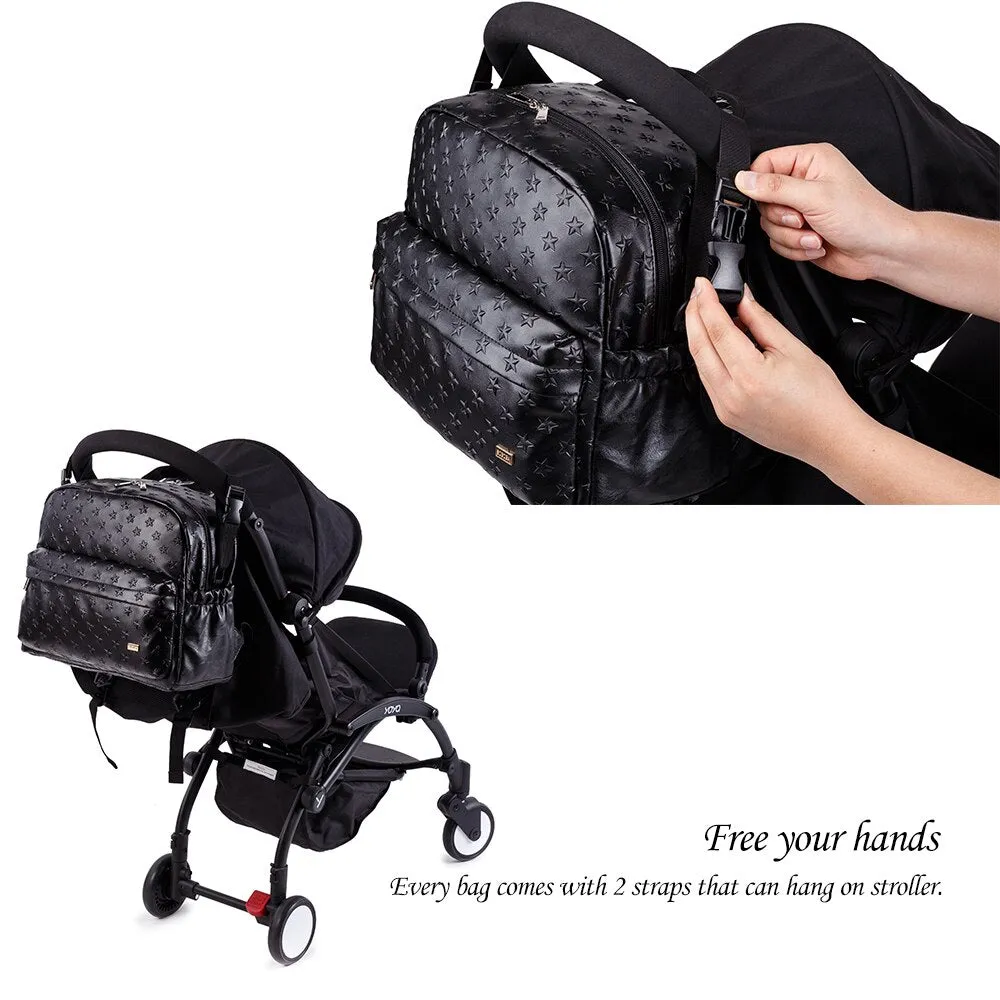 3D Star Pattern Large Capacity Diaper Bag