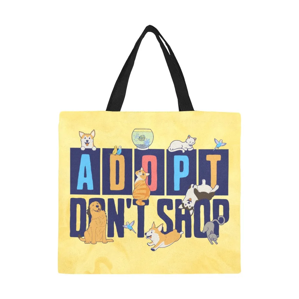 Adopt Don't Shop Canvas Tote Bag