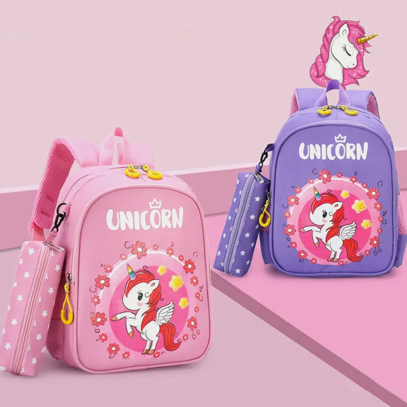 Backpack For Kids Cartoon Printing Cute Unicorn Kindergarten Schoolbag