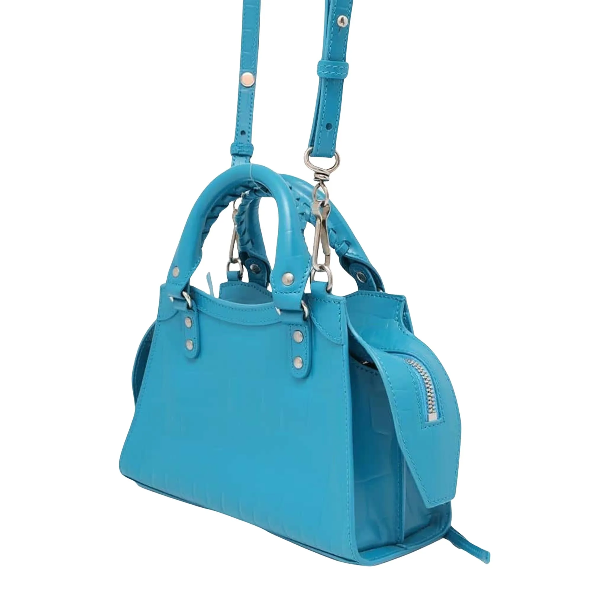 Balenciaga City Blue Leather Bag