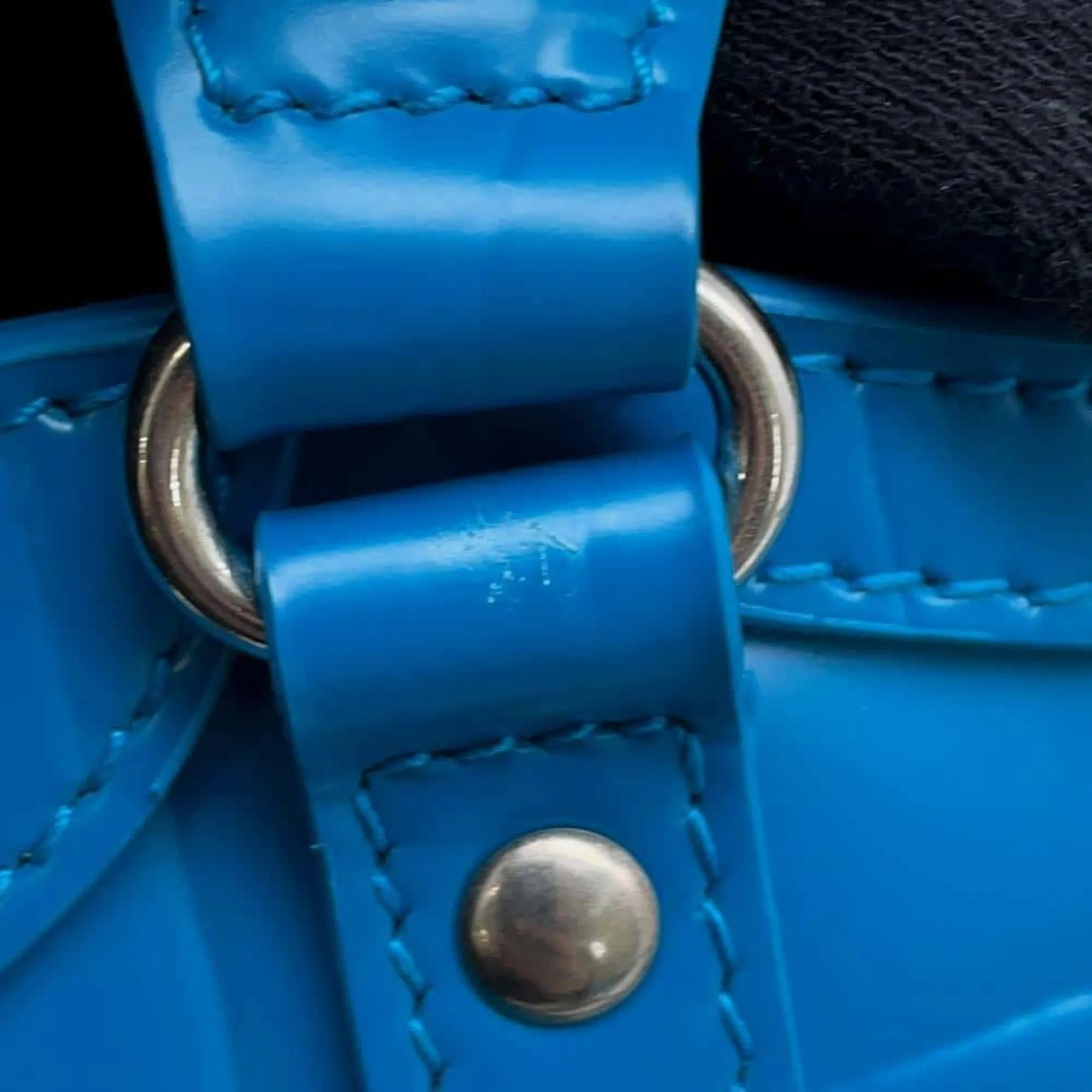 Balenciaga City Blue Leather Bag
