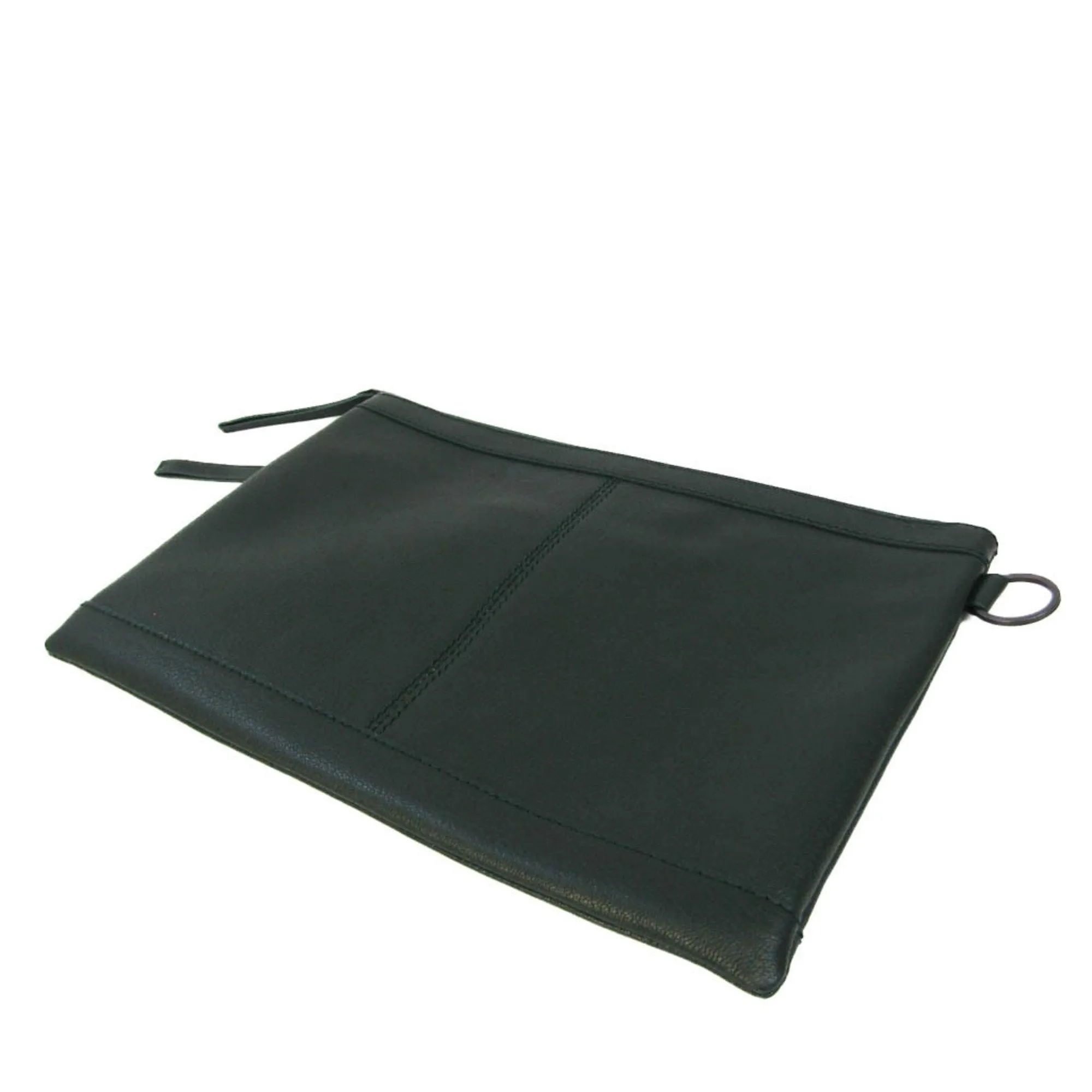 Balenciaga Clip Green Leather Bag