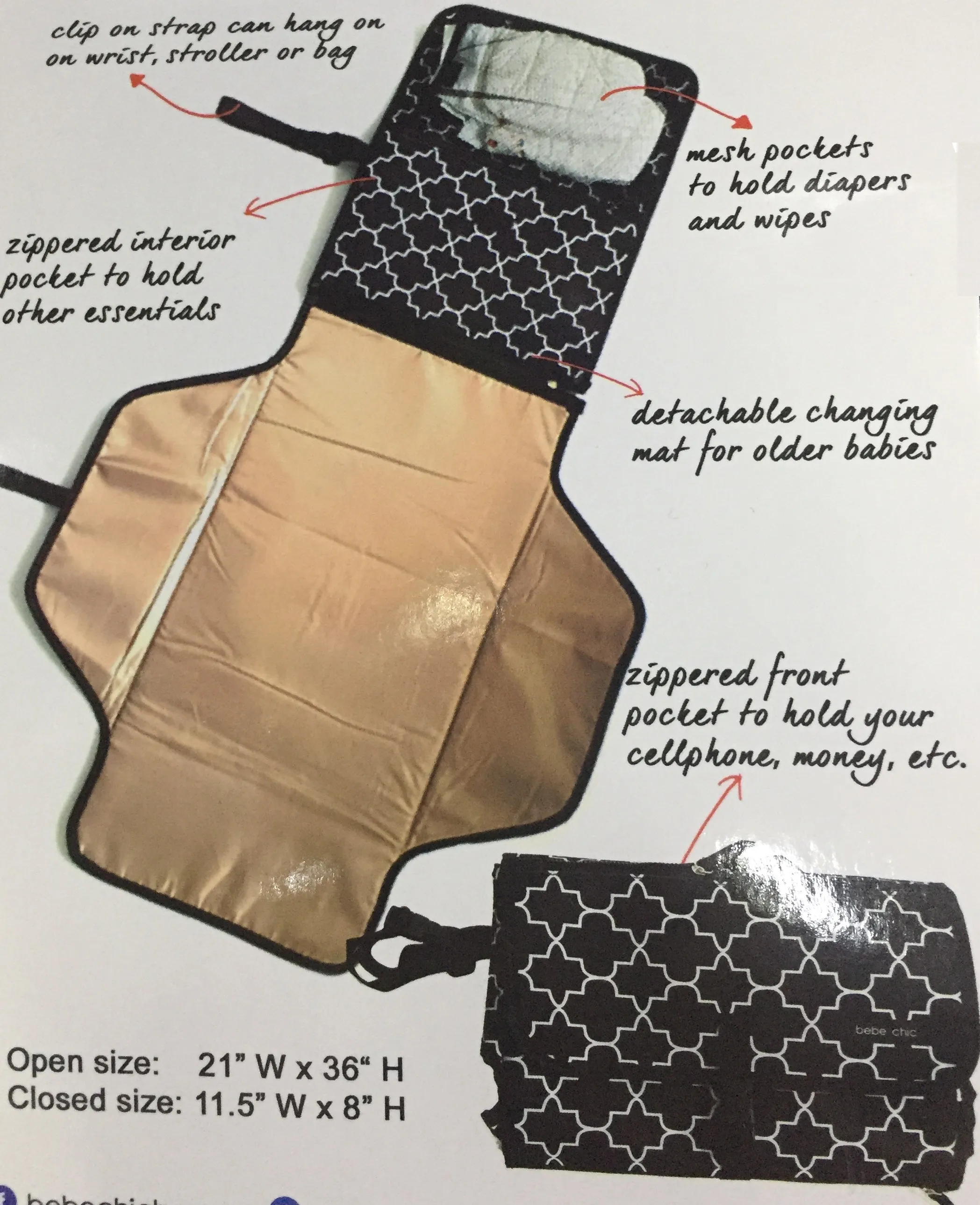 Bebe Chic Luna Diaper Clutch