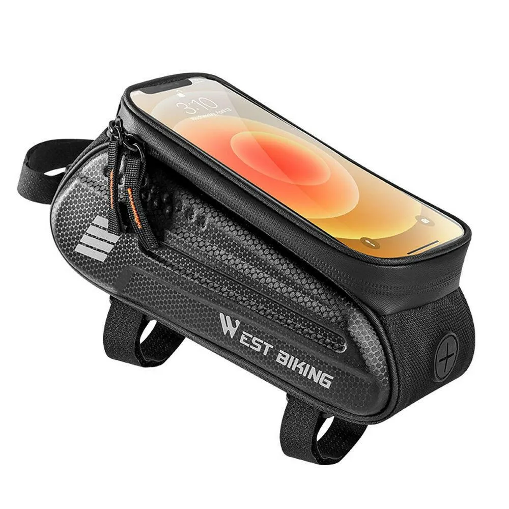 Bicycle Bag Waterproof Touch Screen Cycling Bag Top Front Tube Frame MTB Road Bike Bag 6.5 Phone Case Bike Accessories