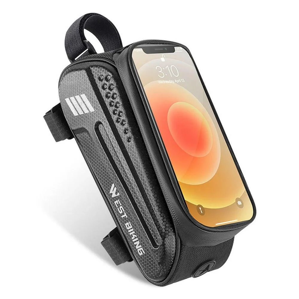 Bicycle Bag Waterproof Touch Screen Cycling Bag Top Front Tube Frame MTB Road Bike Bag 6.5 Phone Case Bike Accessories