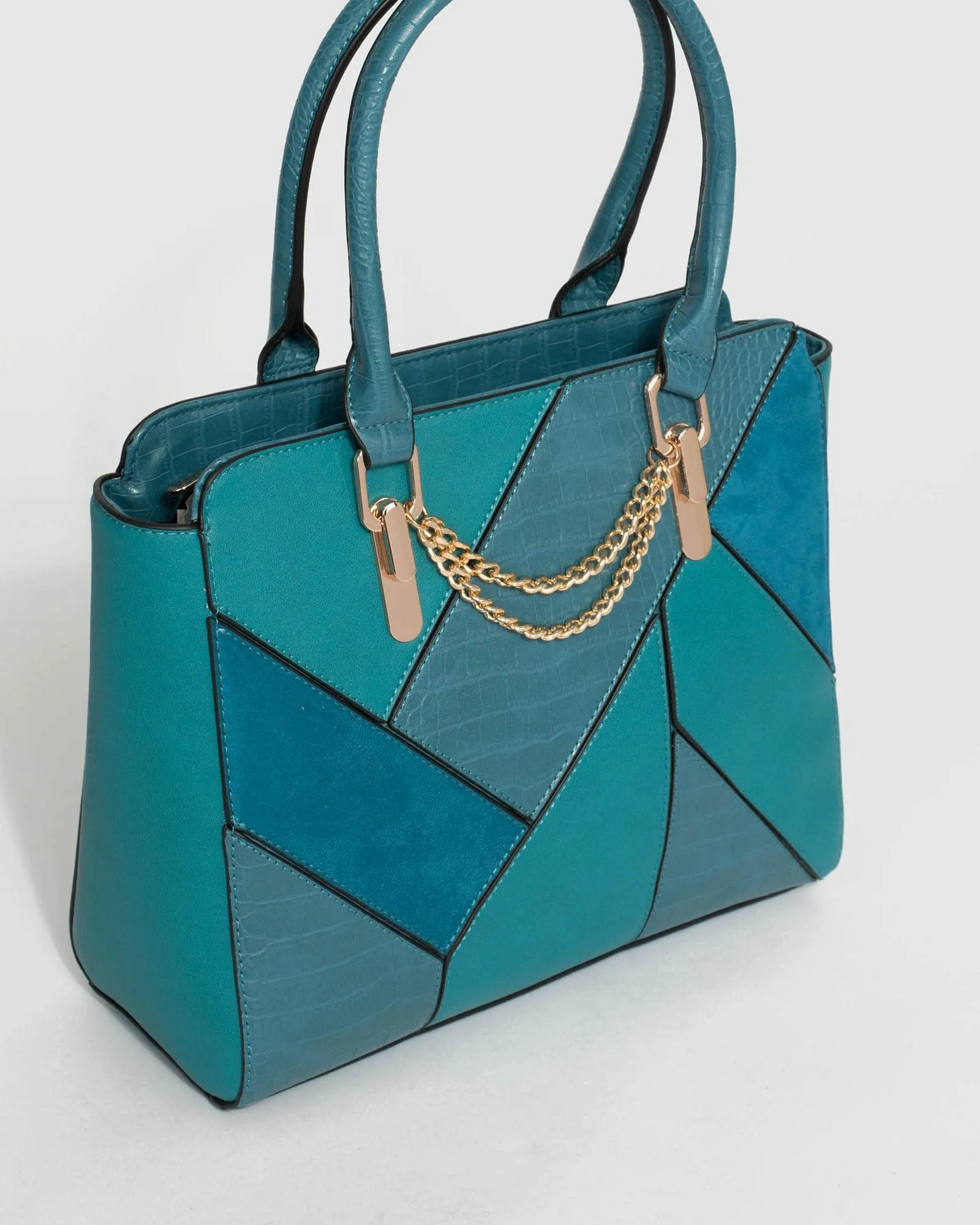 Blue Camilla Chain Tote Bag