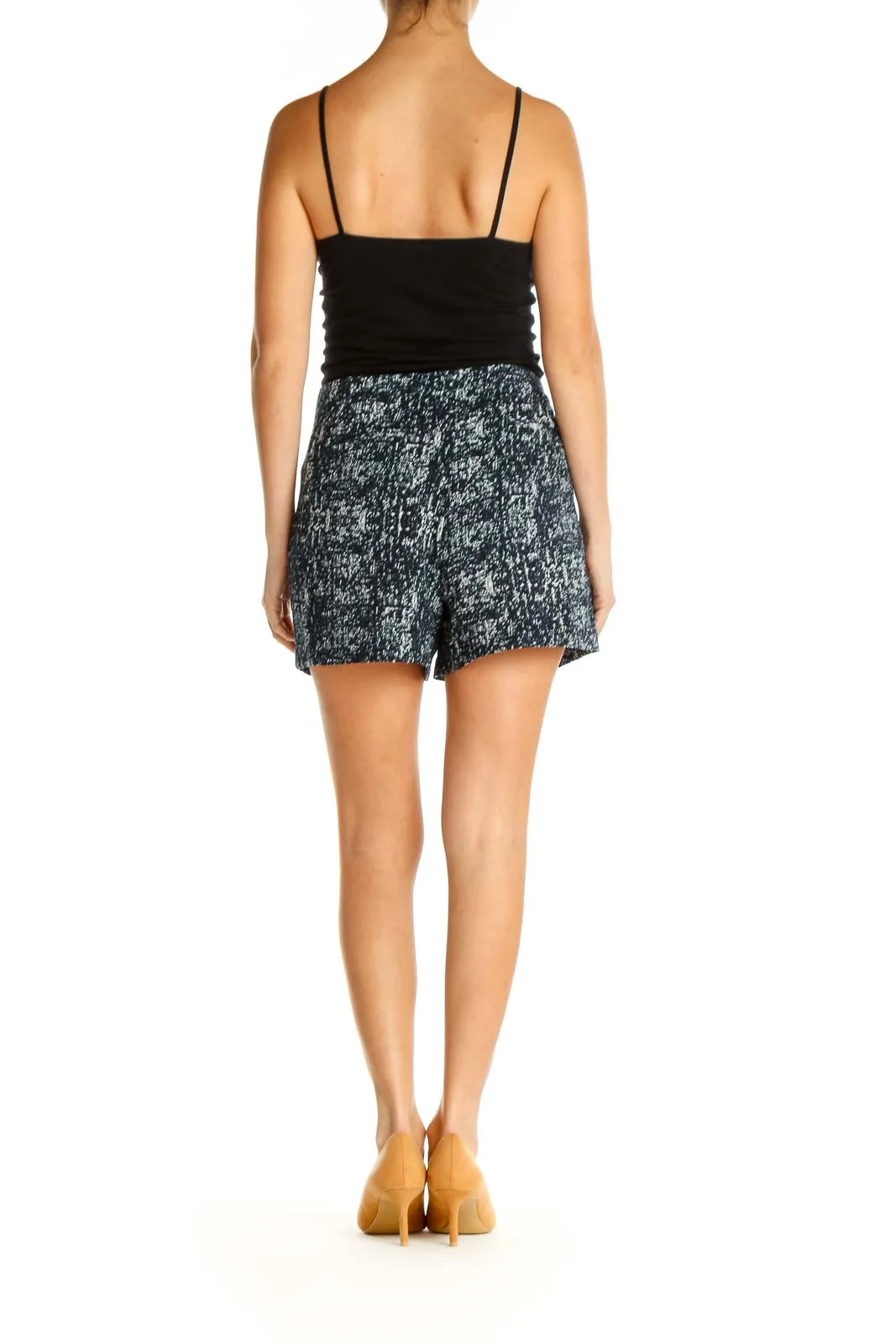Blue Printed Chic Shorts