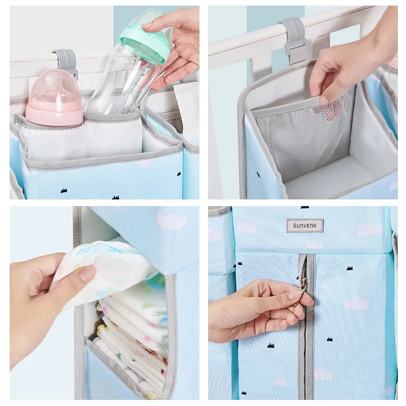 Blue/Pink Baby Crib Organizer