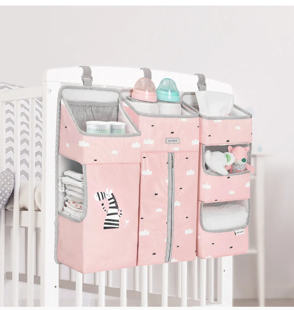 Blue/Pink Baby Crib Organizer