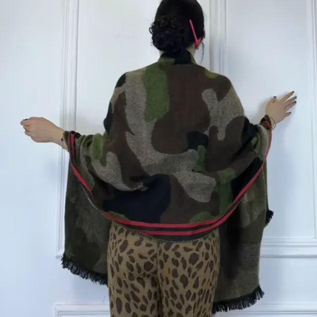 Camo Chic Wool Scarf