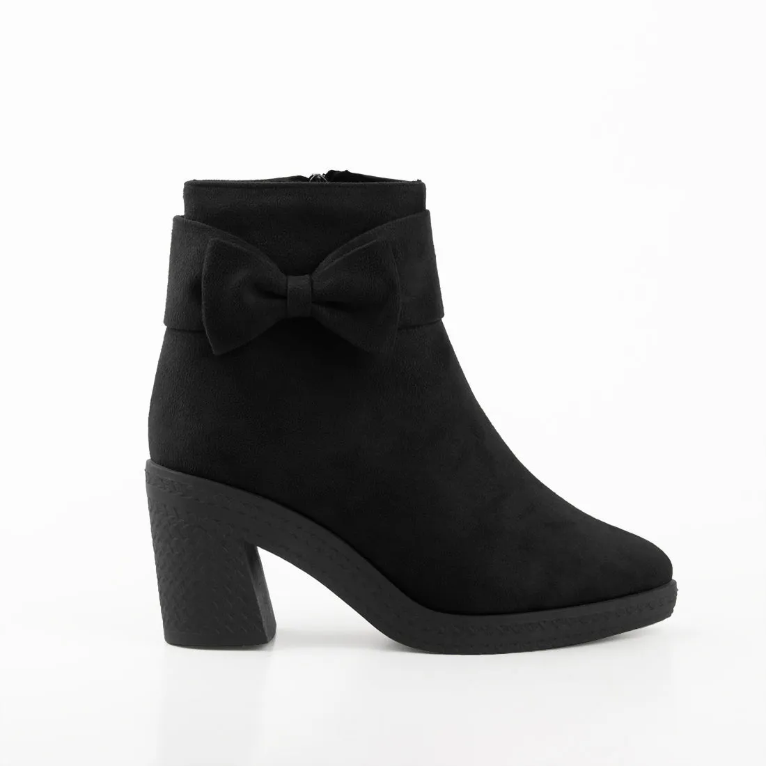 Chic Bow Booties Black
