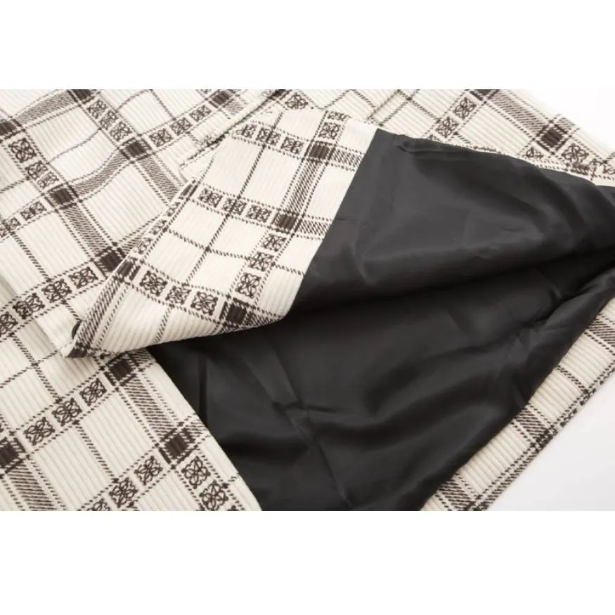 Chic Check Pattern Blazer