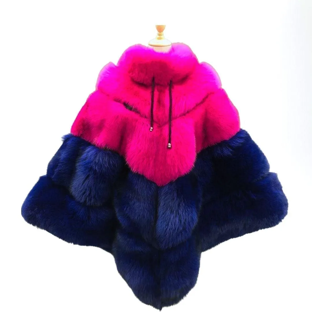 Chic Chick - Fox Fur Poncho