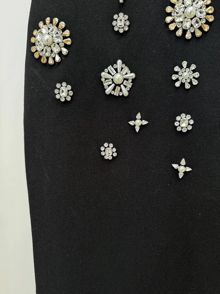 Chic Diamond Vest Gown