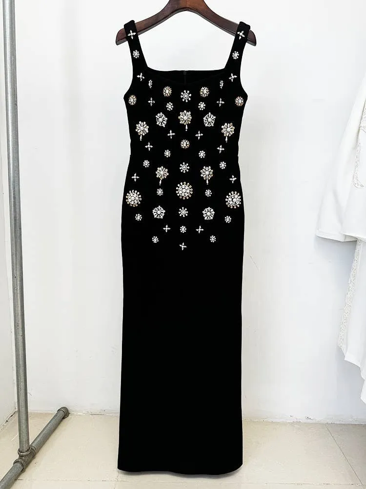 Chic Diamond Vest Gown