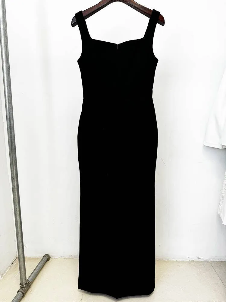 Chic Diamond Vest Gown