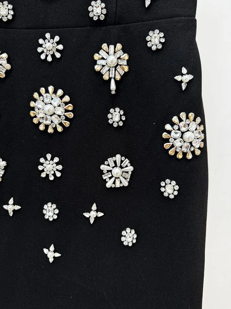 Chic Diamond Vest Gown