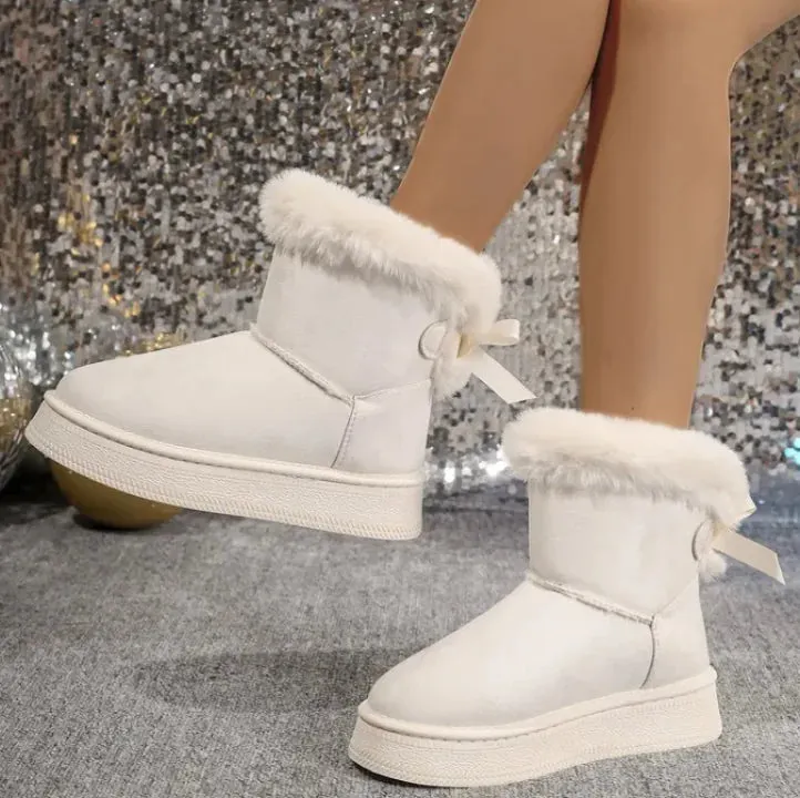 Chic Plush Suede Boots