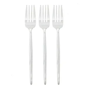 Chic Silver Forks, Plastic