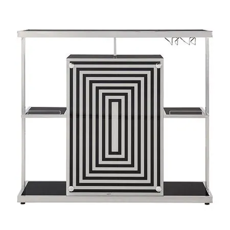 Contemporary Bar Unit, Glossy Black