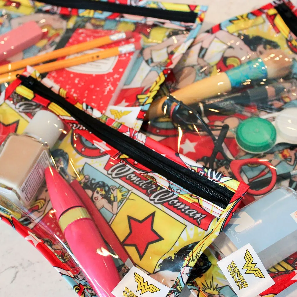 DC Comics Clear Travel Bag 3 Pack: Wonder Woman