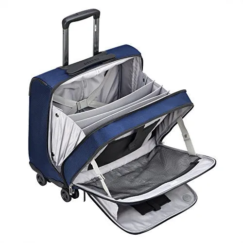 Delsey Luggage 4 Wheel Spinner Mobile Laptop Briefcase, Blue One Size