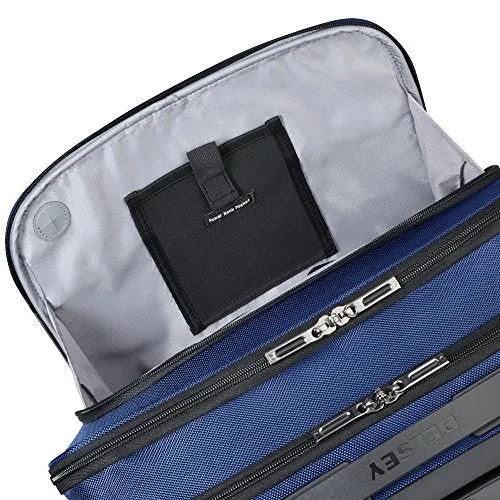 Delsey Luggage 4 Wheel Spinner Mobile Laptop Briefcase, Blue One Size