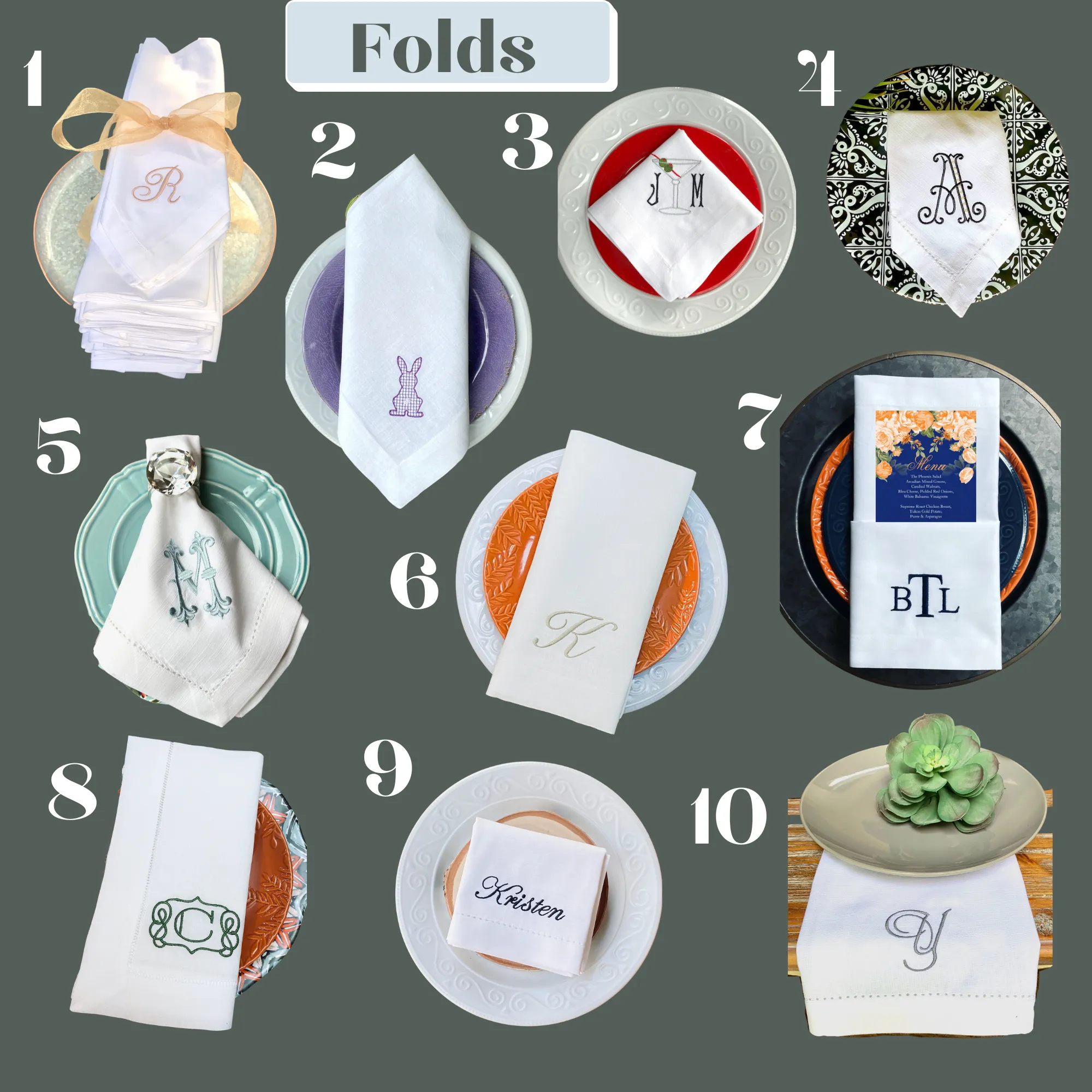 Elegant Easter Egg Embroidered Cloth Napkins - Set of 4 napkins