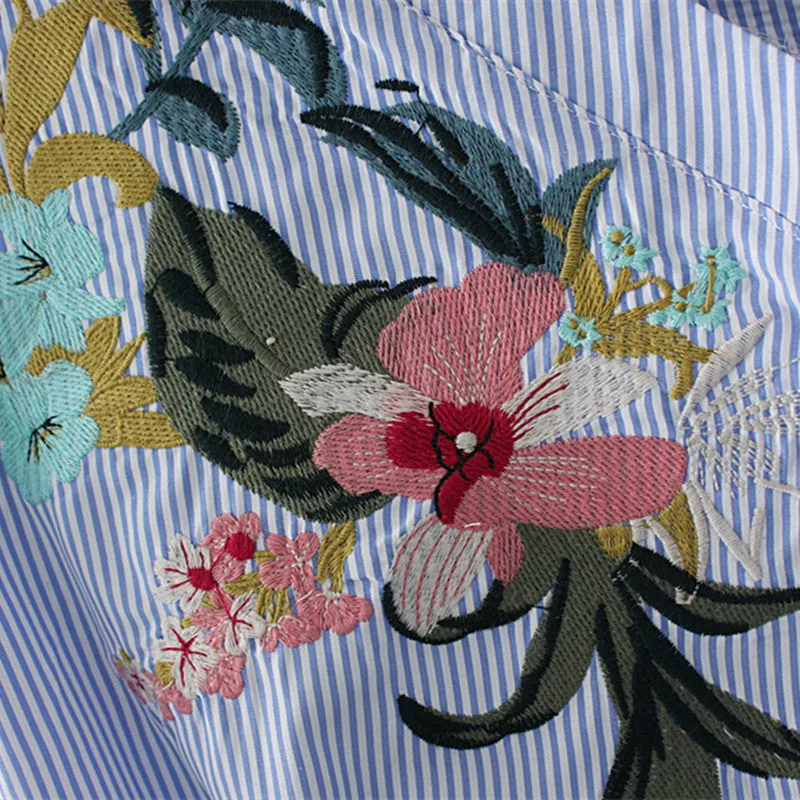 Embroidered One Shoulder Crop Top Shirt