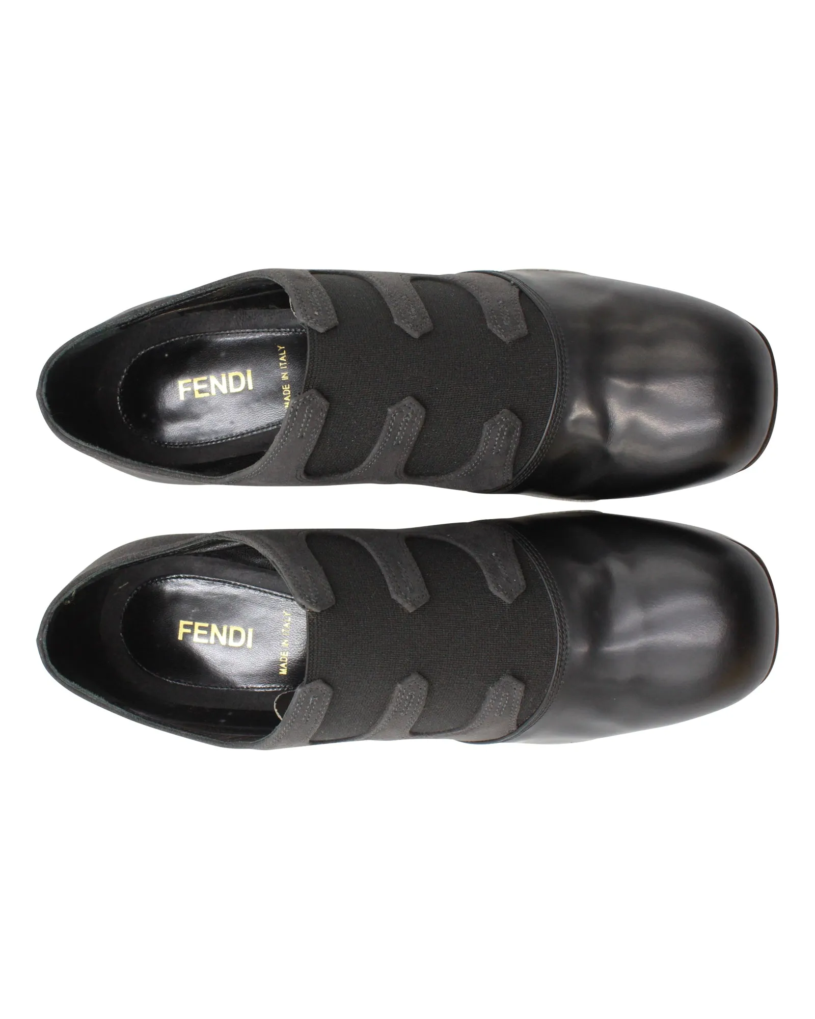 Fendi Gartered Ankle Boots in Grey Suede
