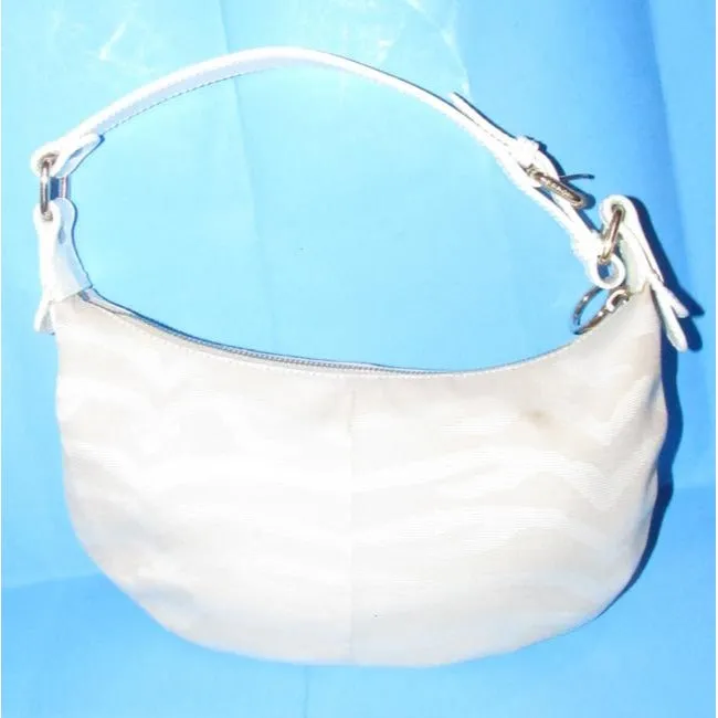 Fendi Limited Edition Chef Style Large Purse Khaki And White Tiger Print Canvas And White Leather Ho