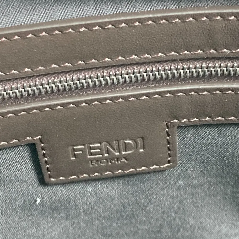 FENDI Tote Bag 7VA390 Canvas / leather Brown Crossbody Zucca Shopping Bag mens Used