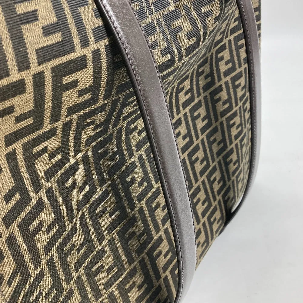 FENDI Tote Bag 7VA390 Canvas / leather Brown Crossbody Zucca Shopping Bag mens Used