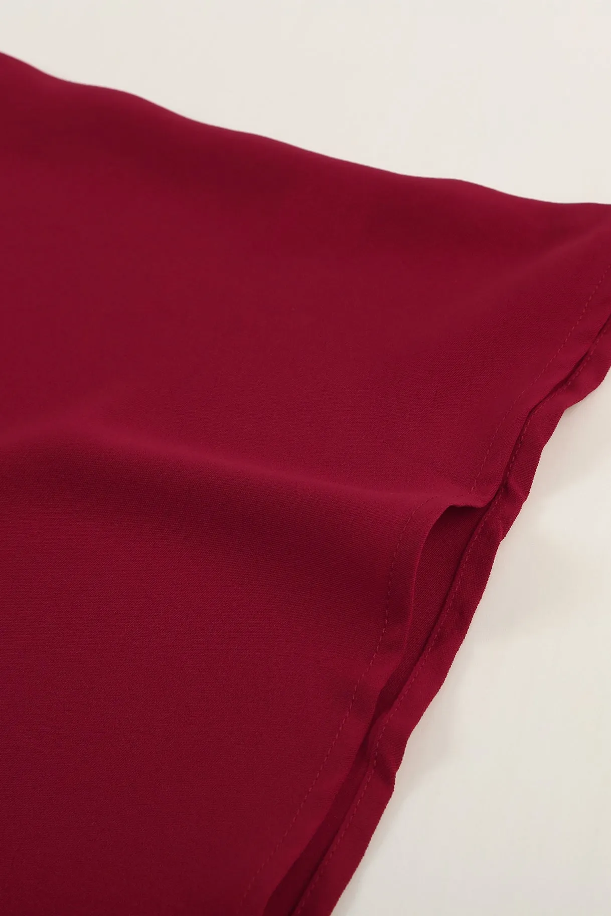 Fiery Red Chic High Low Kimono Top