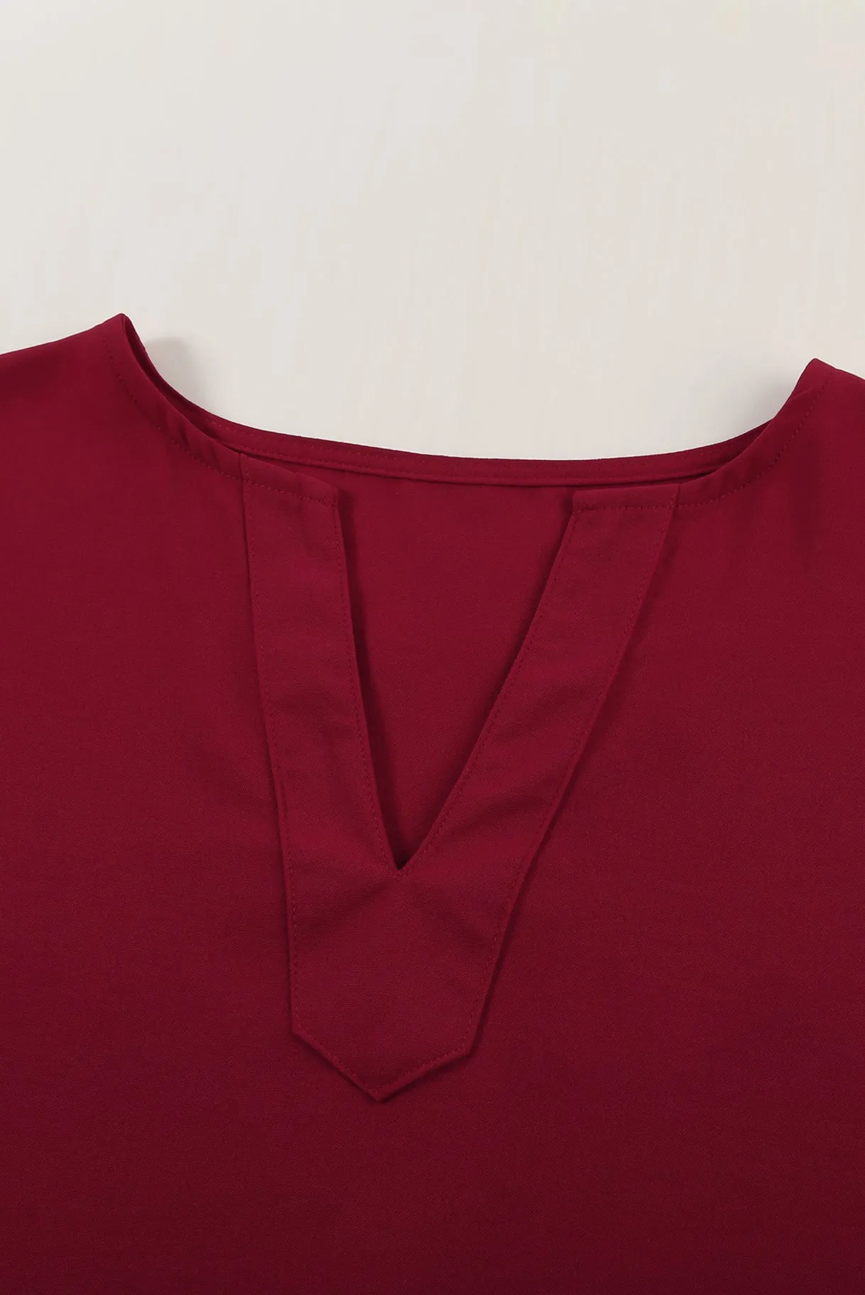 Fiery Red Chic High Low Kimono Top