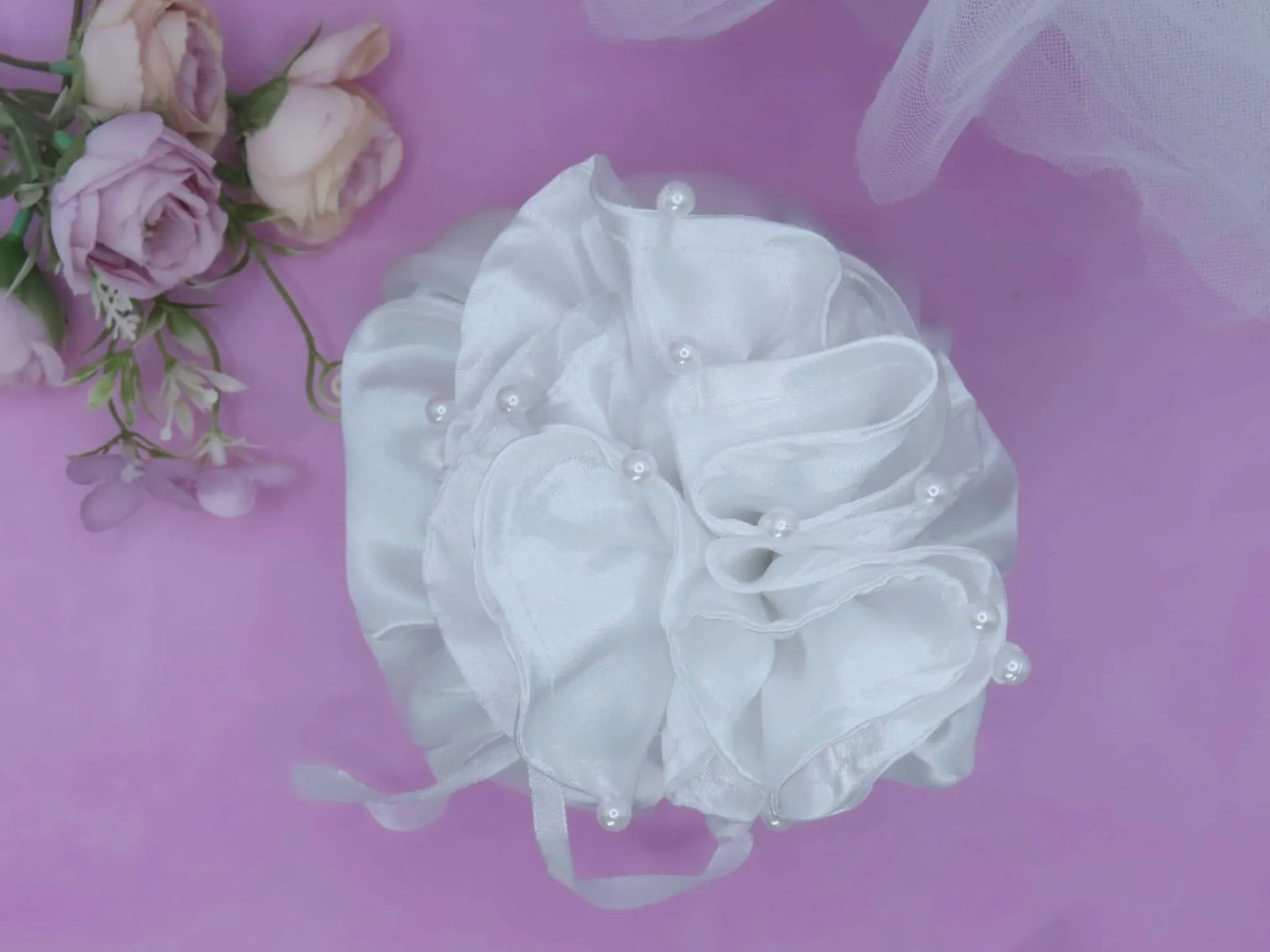 Flower Girl, Communion Pearl Edged Dolly Bag