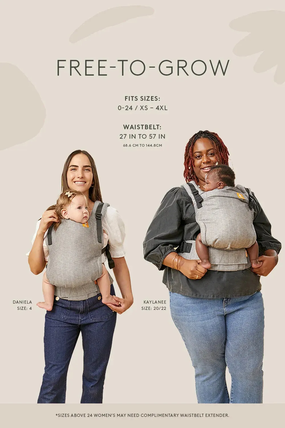 Free-to-Grow Baby Carrier, Linen - Teak