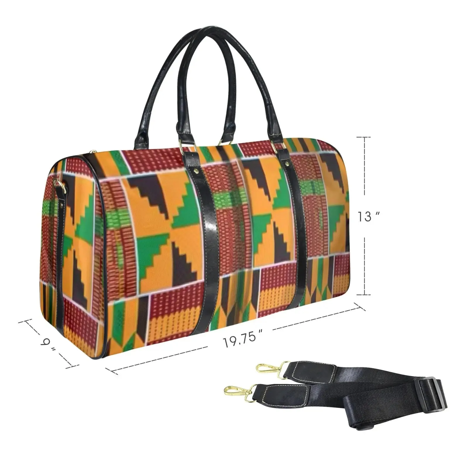 FZ African Print Travel Bag