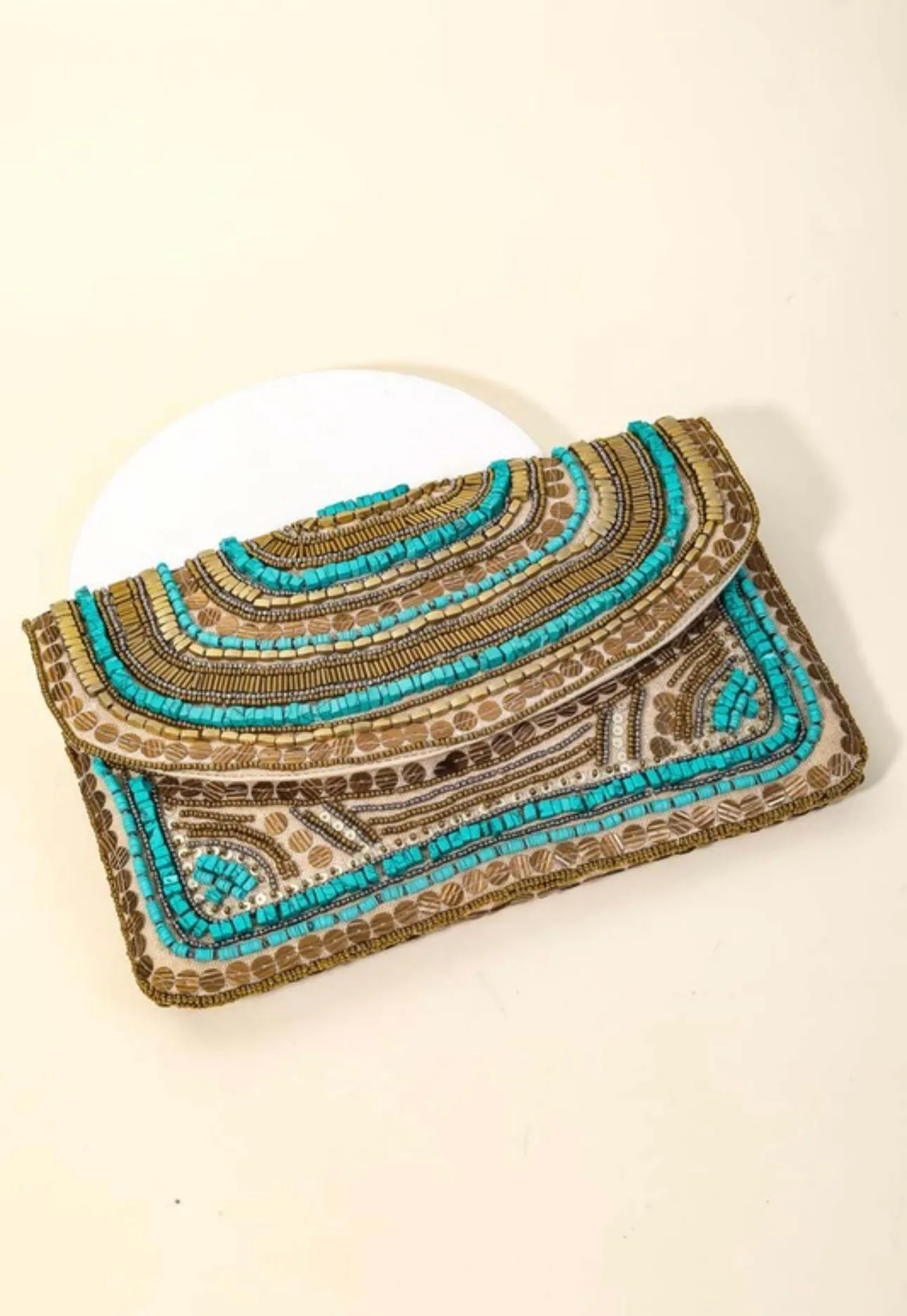 Gita Boho Seed Beaded Pattern Bag