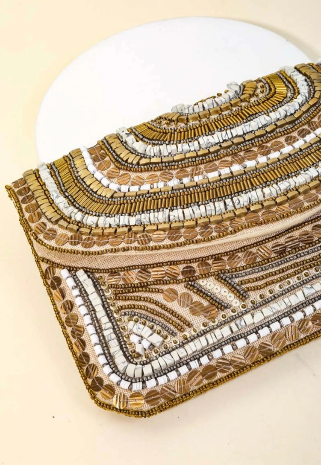 Gita Boho Seed Beaded Pattern Bag