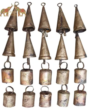 Handmade Decorative Tin Metal Craft Bells Shabby Chic Vintage Rustic 2.5"H 20Pc