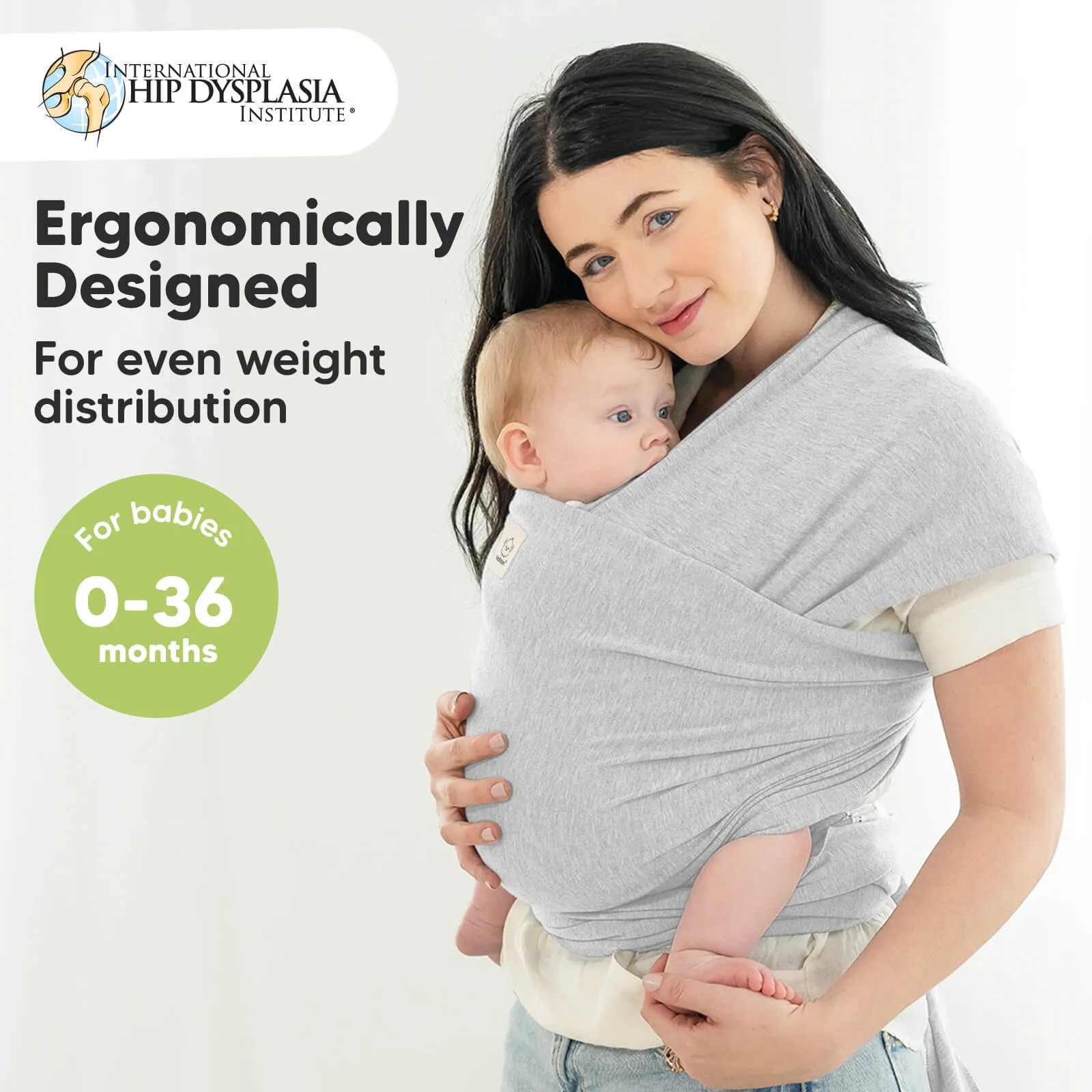KeaBabies Original Wrap Carrier (Light Heather)